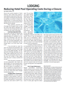 Tips for Reducing Hotel Pool Operating Costs During a Closure